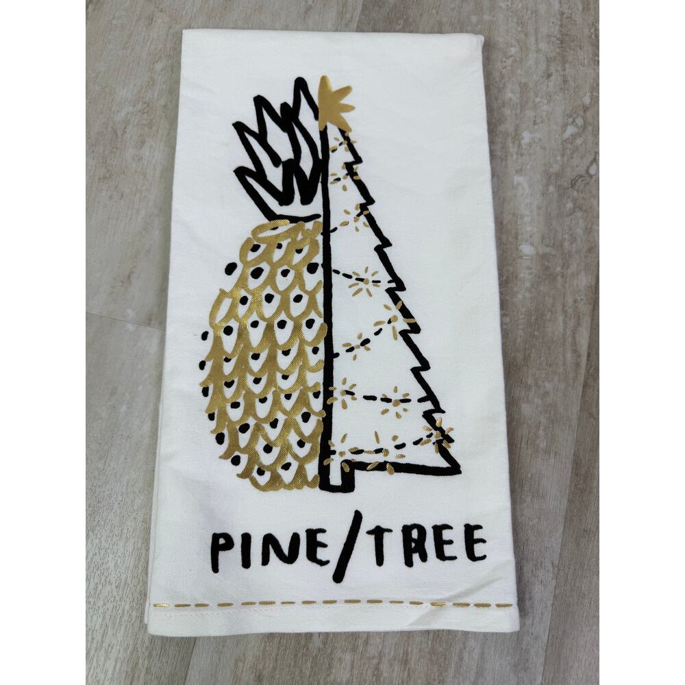 Anthropologie Pine Tree Christmas Tea Towel